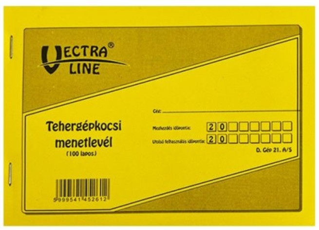 a tehergépkocsi menetlevél, ami flottakövetéssel elektronikus